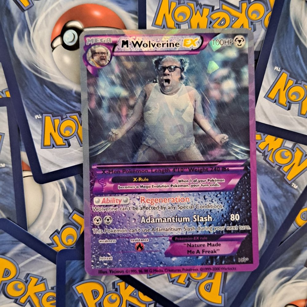 Danny Devito As Wolverine Pokemon Card